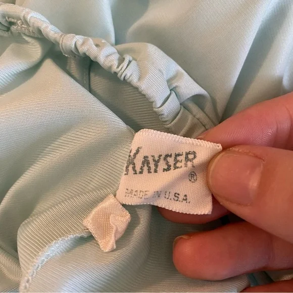 Vintage Kayser pastel blue lace slip skirt - Picture 4 of 15
